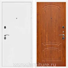 Входная металлическая дверь Армада Престиж Белая ФЛ-140 Береза мореная